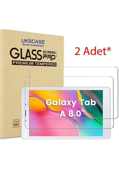 Samsung Uyumlu Galaxy Tab A 8.0'' 2019 T290 T295 Temperli Cam Ekran Koruyucu 2 Adet