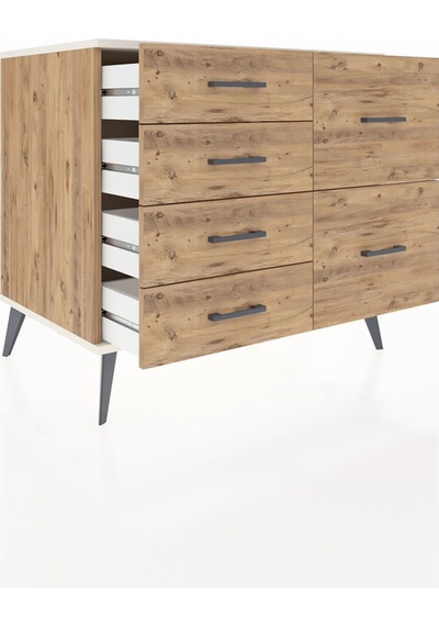 Kronos Şifonyer 6 Çekmeceli 88x59x80 Çam-aytaşı/çam Aytaşı/çam