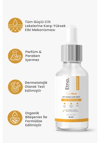 Etna Pharma Nova , Anti-blemish, Cilt Onarıcı & Yenileyici, Leke Karşıtı Cilt Serumu 30 Ml