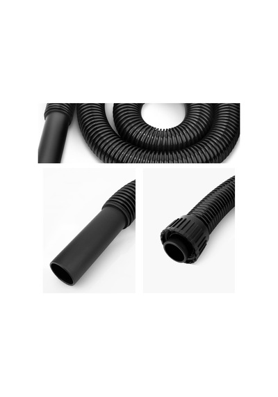 25-1203 Islak/kuru Vakum Hortumu 1-1/4", 4ft 1-2 Galon Islak/kuru Elektrikli Süpürgeler İçin Uygun, Siyah