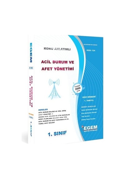 Egem Aöf Acil Durum Ve Afet Yönetimi Ve Konu/soru Seti