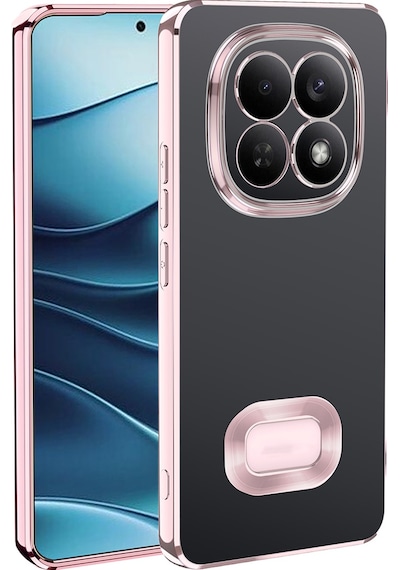 Redmi Note 15 Pro 4g Kılıf Kamera Korumalı Logo Gösteren Mkst Omega Kapak - Rose Gold Altın