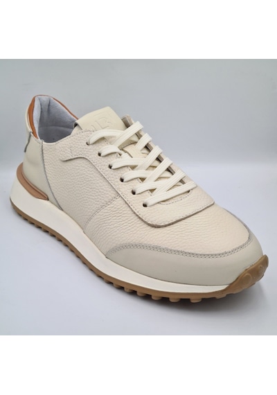 Libero 5144 Kemik Renk Hakiki Deri Erkek Günlük Casual Sneaker Kemik