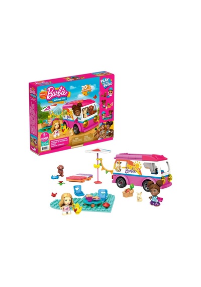 Gwr35 Mega Barbie 'nin Mega Karavanı 123 Parça +5 Yaş Pembe