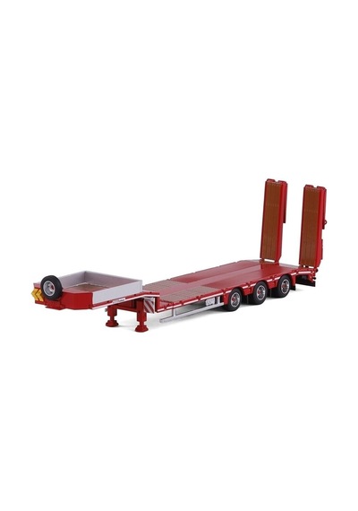 1/50 Rampalı Lovbed - 3 Aks Kırmızı Renk- Lowbed- Lowloader