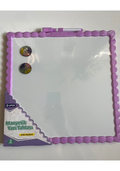 Manyetik Yazı Tahtası Çift Taraflı 29 Cm X 29 Cm Mor