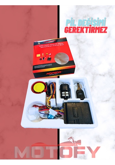 Motosiklet Alarmı Uzaktan Çalıştırma Özellikli 125 Db Yüksek Sesli Pil Değişimi Gerektirmez
