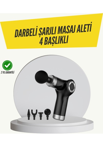 Mini Masaj Tabancası 4 Başlık 6 Hız Ayarlı Diğer