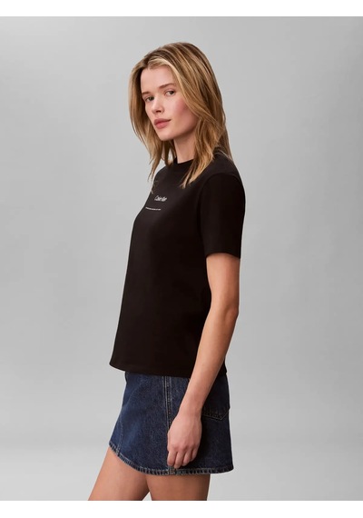 Calvin Klein Ss Multı Logo Classı, Ub1, Xs Siyah Kadın T-shirt