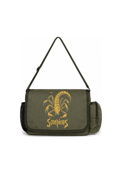Sevbano Scorpions Rock Metal Müzik Grubu Baskılı Unisex Okul, Spor, Ofis Haki