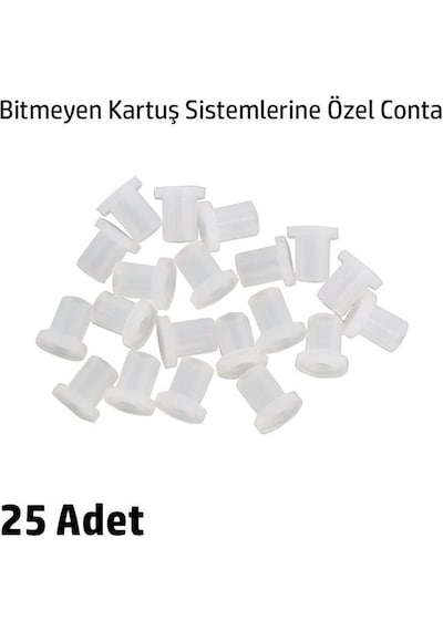 25 Adet Slikon Yüzük Bitmeyen Kartuş Sistemleri için Özel Conta