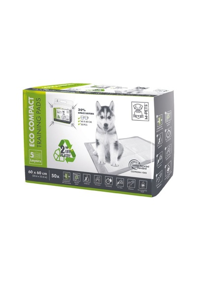 10124299 M-pets Eco Yavru Köpek Çiş Eğitim Pedi 60x60cm 50 Li