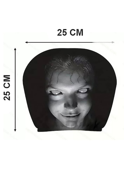 Korkunç Kız Çift Taraflı Dekoratif Oto Başlık Kılıfı/Maske 5'li