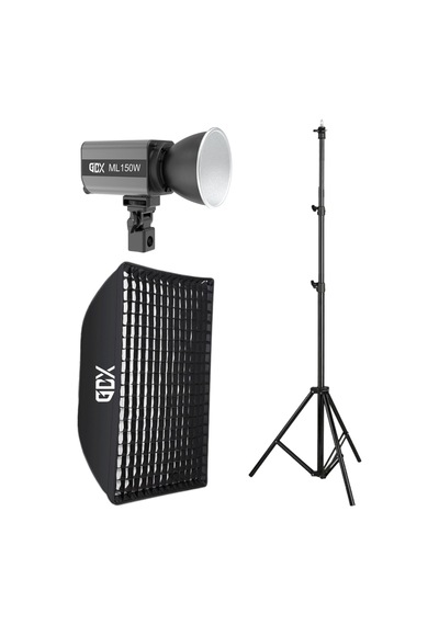 Gdx Ml150w Bicolor Led Tekli Video Işığı Seti Çantalı Bowens Mount Profesyonel Sürekli Işık
