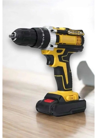 Hubrendy Tekno Çift Bataryalı Metal Dişli Darbeli Şarjlı Matkap Seti 24w Güç Ve 24 Parça Aksesuar