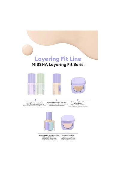 Kadife Bitişli Serum Bb Layering Fit Pine Phyto Mucin Serum Bb Cream Spf50+ Pa++++ Bran Bran