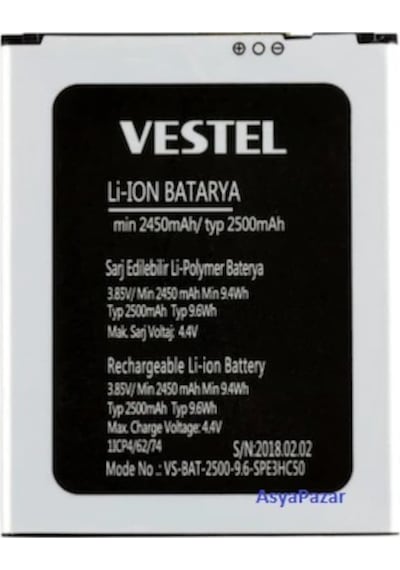 Vestel Uyumlu Venüs E3 Pil Batarya