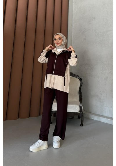 Riella Butik Alya Tesettür Takım Mürdüm