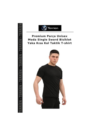 Terrien Premium Parça Unisex Moda Single Sword Bisiklet Yaka Kısa Kol Taktik T-shirt Çok Renkli