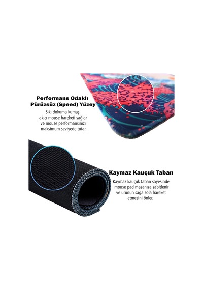 Gaming Mouse Pad 70x30 Mouse Pad Xl Büyük Hyperbeast Oyuncu Mouse Altlığı Mousepad Kırmızı Ejder, 70x30 Cm 3mm