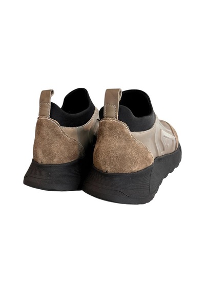 Vizon Hakiki Deri Comfort Taban Sneaker Vizon