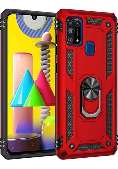 Galaxy M31 Kılıf Zore Vega Kapak Kırmızı