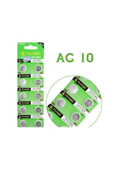 Gma Keys Tıanqıu Ag10 Oyuncak Hesap Makinası Işıklı Mum Pili Lr1130/lr54 /ag10 1.5 V 10 Adet Alkalin Pil