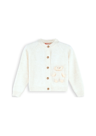 Denokids Oyuncaklı Kız Çocuk Triko Hırka Çok Renkli