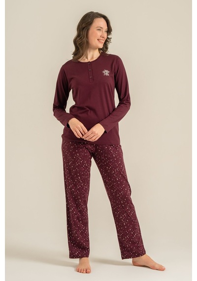Arnetta Kadın Shine Bright Little Star Mor Uzun Kol Pijama Takım Ar3775-s-v1 Ar3775-s-v1