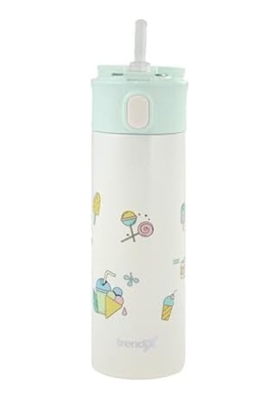 Çelik İçli Termos 480 Ml Mavi Tx-6135 Açık Beyaz