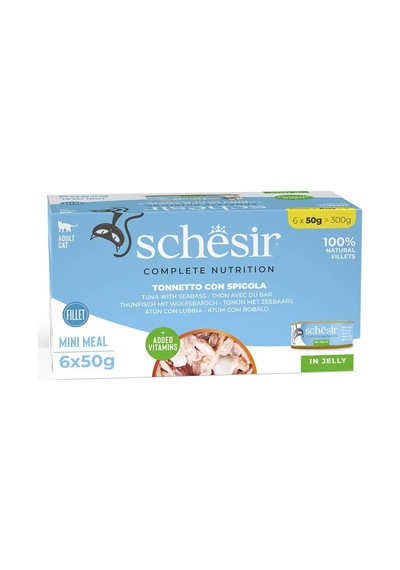 Schesir Ton Balıklı Ve Levrekli Jöleli Kedi Konservesi 6 X 50 Gr 6 Al 5 Öde