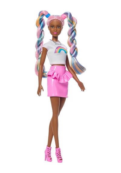 Barbie Gökkuşağı Saçlar Bebeği Kahverengi Saçlı Jjp08