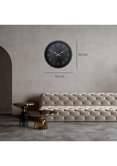 Siyah Sade Modern 52 X 52 Cm Modern Duvar Saati Diğer