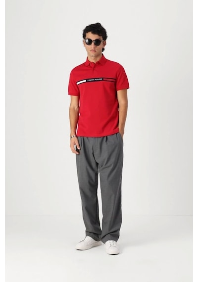 Tommy Hilfiger Erkek Kırmızı Polo Yaka T-shirt Kirmizi Kırmızı