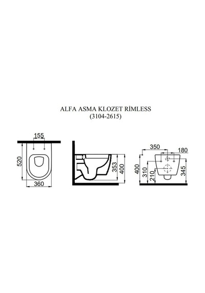 İdevit Entegre Musluk Alfa Asma Kanalsız Klozet ve Kapak Pp Soft
