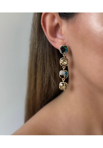 Marka Model Sallantılı Küpe Mavi