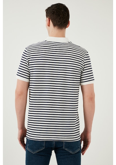 Buratti Pamuklu Regular Fit Çizgili Erkek Polo Yaka T Shirt 5903009 Indigo