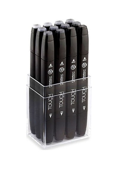Touch Twin Marker Seti 12 Renk Soğuk Griler