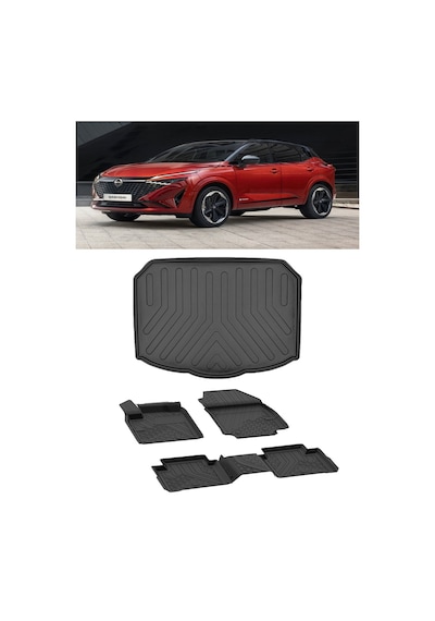 Sahler Nissan Qashqai 2022 Ve Sonrası Benzin/hybrit 4.5d Paspas 3d Alt Rizline Bagaj Havuzu