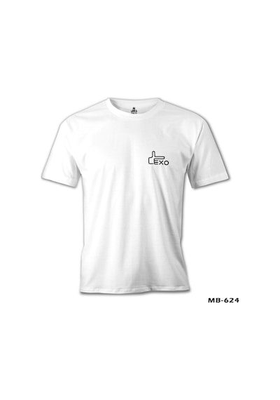 Exo - Sehun 94 (Ön-Arka) Beyaz Erkek Tshirt
