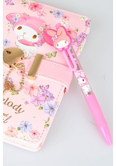 X Dekomus Lisanslı My Melody Dreamy Secret Garden A6 Kilitli Hatıra Defteri & 3d Uçlu Kalem Seti Altın