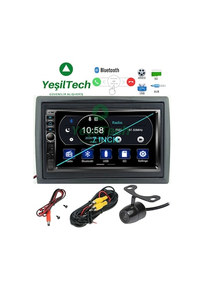 Exvol Renault Megane 2 Uyumlu 7 İnch Double Teyp Bluetoth Usb
