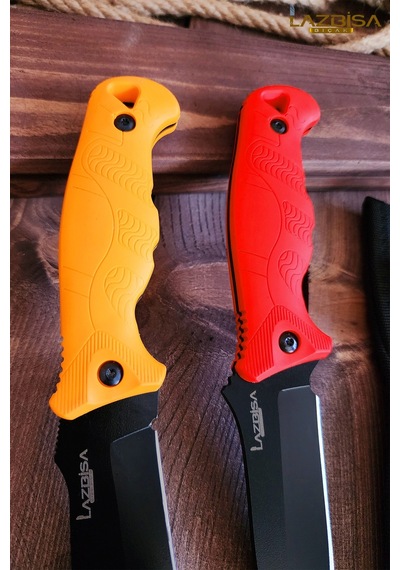 Outdoor Piknik Kamp Bıçağı Bıçak Kılıflı Mutfak Çakısı 2 Li Kmpx01 Çok Renkli