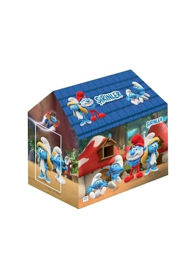 Şirinler - Smurfs Temalı Lisanslı Kaliteli Kumaşlı 2 Kişilik Kolay Kurulum Eğlenceli Çocuk Oyun Çadırı Açık Mavi