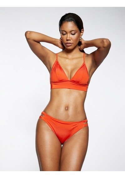 Koton Bikini Altı Normal Bel Parlak Pencere Detaylı Mercan 3sak00141bm 3SAK00141BM406