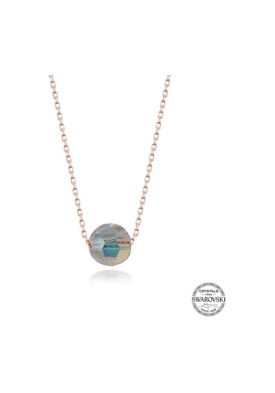 Gumush Swarovski Crystal Taşlı Parlak Top Gümüş Kadın Kolye