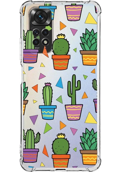 Prinrify Xiaomi Redmi Note 11 Pro Uyumlu Water Color 4 Baskılı Şeffaf Köşe Korumalı Antişok Kılıf