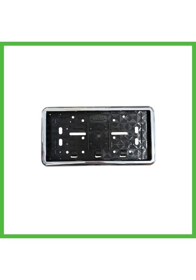 Vaveni Çerçeveli Dikdörtgen Plakalık Plaka Altlığı Krom Nikelajlı 32x17cm 1 Adet Arz