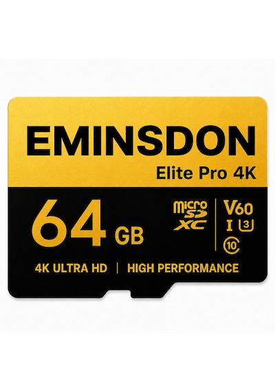 Elite Pro 64gb Hafıza Kartı 4k Drone Araç Aksiyon Telefon Ev Kamerasıyla Uyumlu