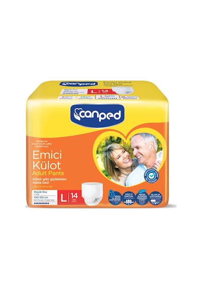 Canped Emici Külot Pants Hasta Yetişkin Bezi L - Büyük - Large 14 L